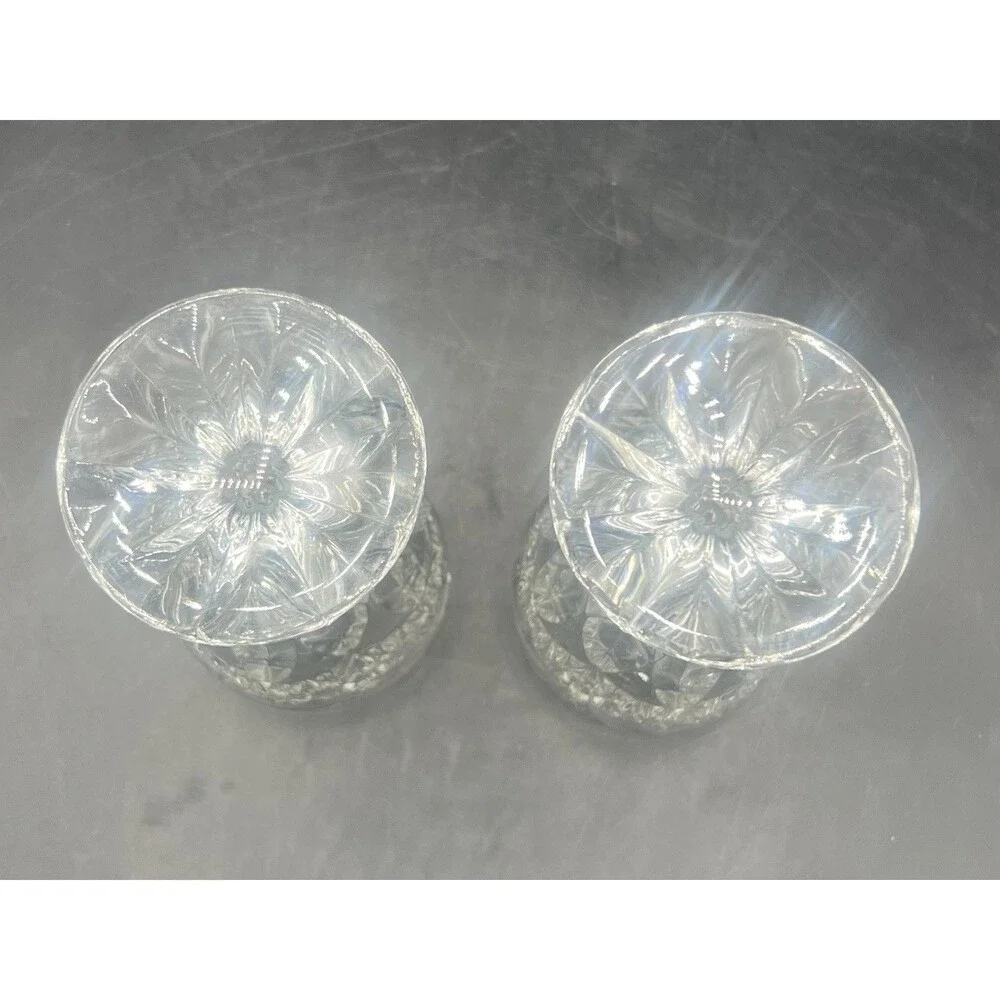 Crystal D’Arques D’Adriana Luna Wine Water Goblets Set of 2 Clear 6.25” Vintage